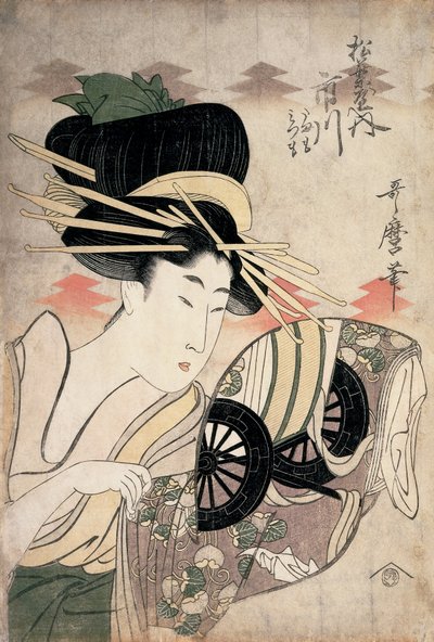 The Courtesan Ichikawa of the Matsuba Establishment by Kitagawa Utamaro